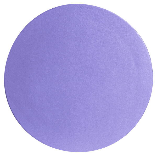 A lavender resin-coated aluminum round disc with a smooth MOD finish.