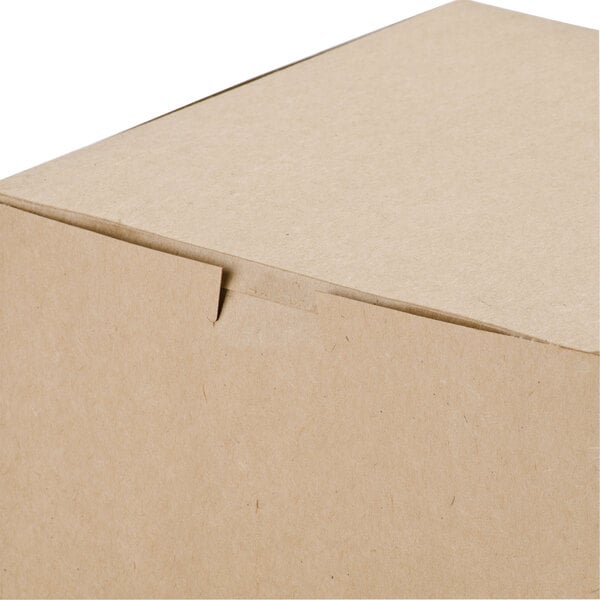 An 8" x 8" x 5" Kraft bakery box with a lid.