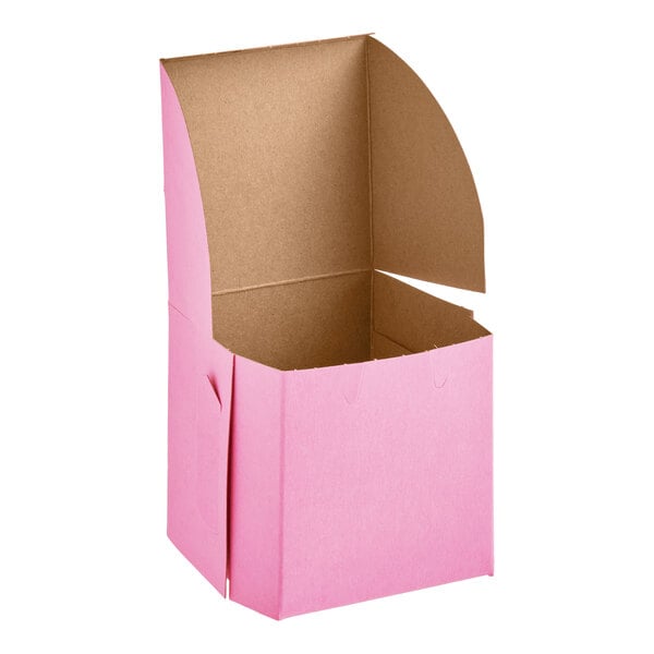 4" x 4" x 4" Pink Cupcake / Bakery Box - 10/Pack