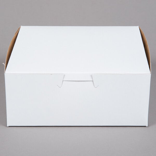 A white box with a white lid.
