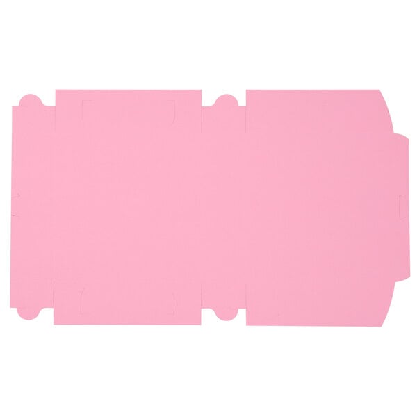 A pink rectangular box with a white edge.
