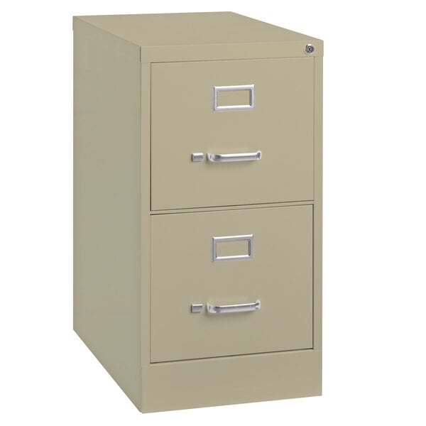 Hirsh Industries 17889 Putty Two Drawer Vertical Letter File Cabinet 15 X 22 X 28 3 8