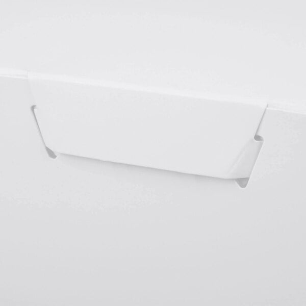 A white customizable bakery box with a window, designed for cakes or baked goods.