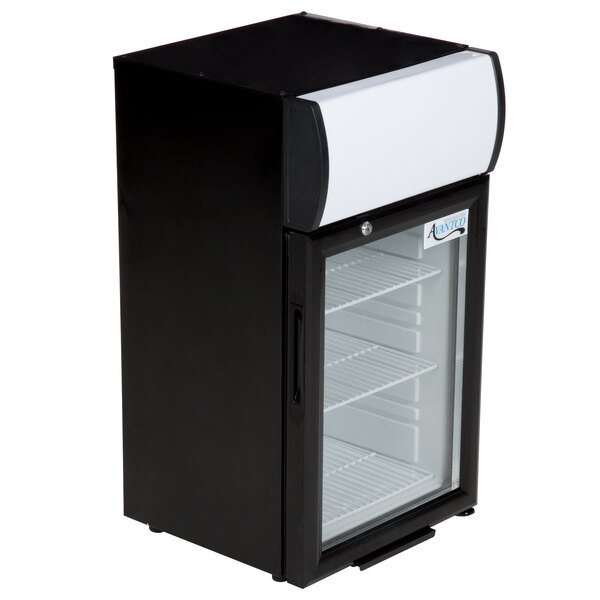 black countertop fridge