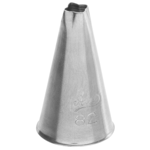 A silver metal Ateco square tip with a number on it.