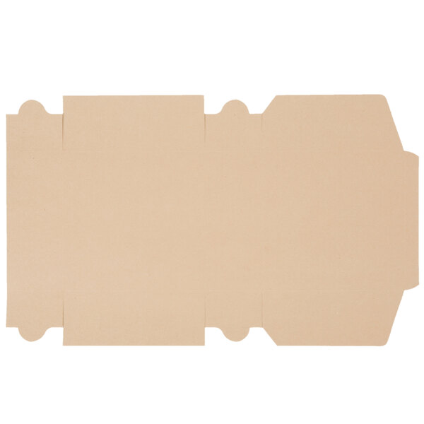 A close-up of a rectangular Kraft bakery box with a lid.