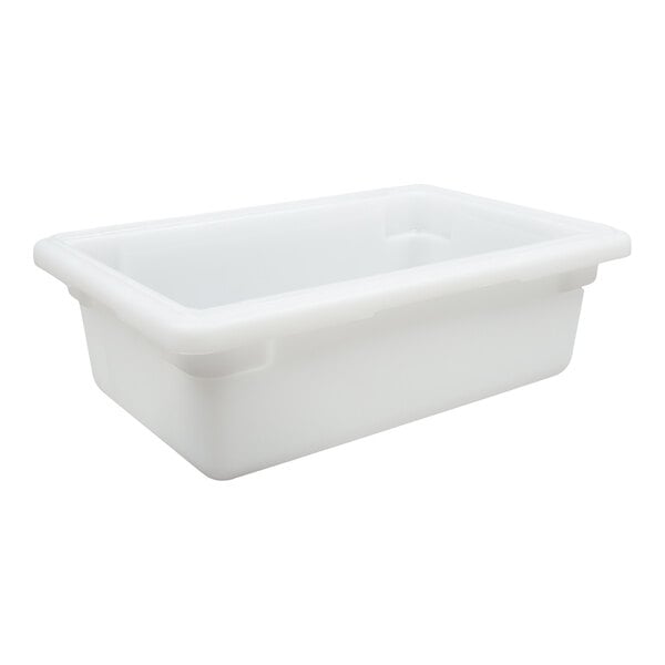 A white Carlisle food storage box with a lid.