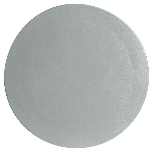 A white round steel resin-coated aluminum disc with a smooth finish.