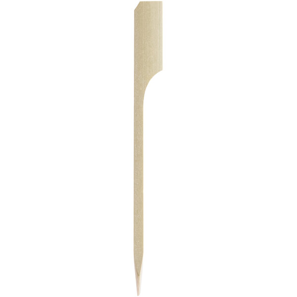 a wooden stick with a white tip