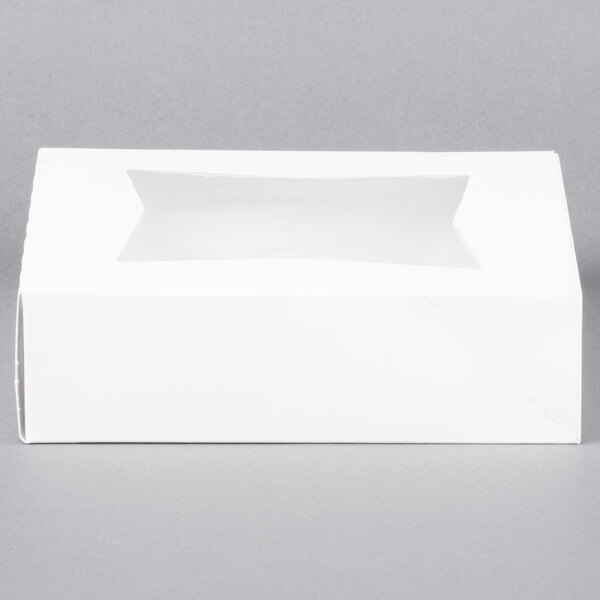 A white box with a window.