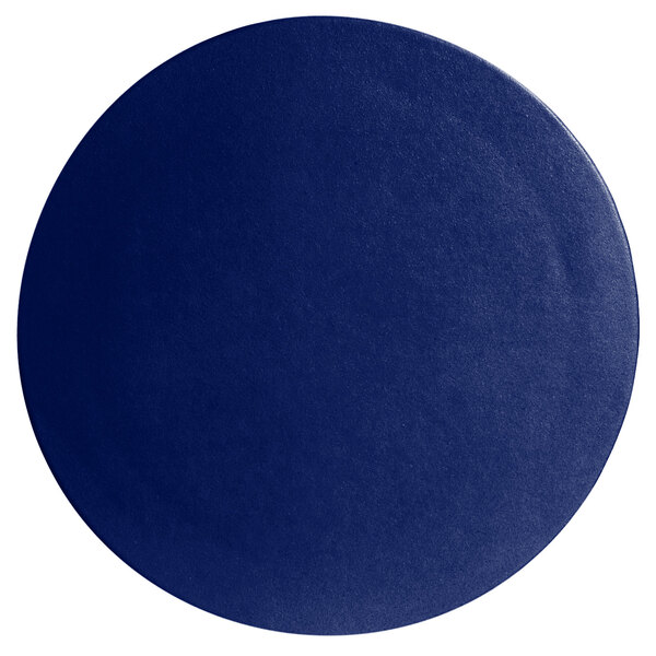 A Pacific blue resin-coated aluminum round disc with a textured finish.