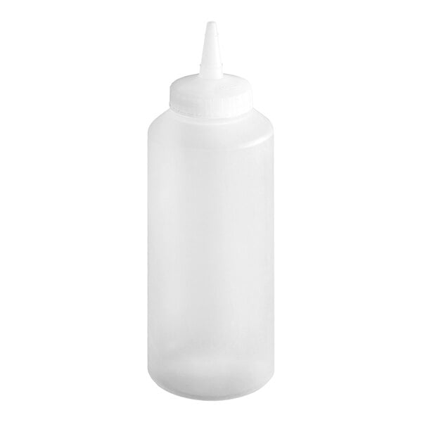 Vollrath 2812-13 Traex® Color-Mate™ 12 oz. Clear Single Tip Standard Squeeze Bottle