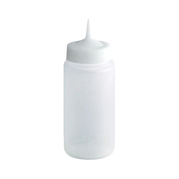 Vollrath Traex® Color-Mate™ 16 oz. Clear Single-Tip Wide Mouth Squeeze Bottle with Clear Cap