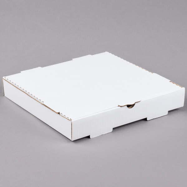 12" x 12" White Corrugated Pizza Boxes - 50/Bundle