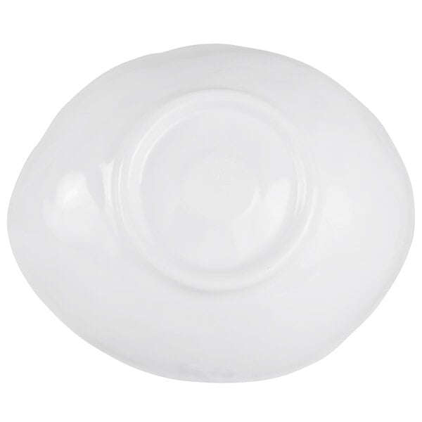 a white plate with a circle