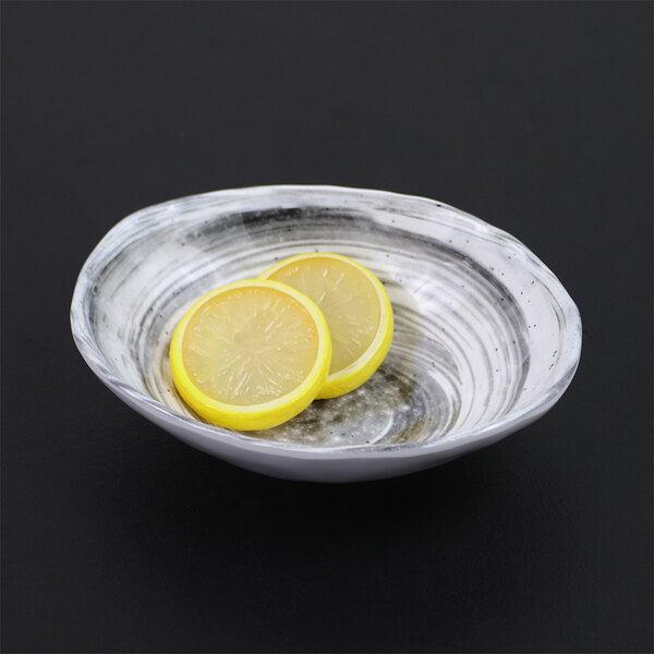 a lemon slices in a bowl
