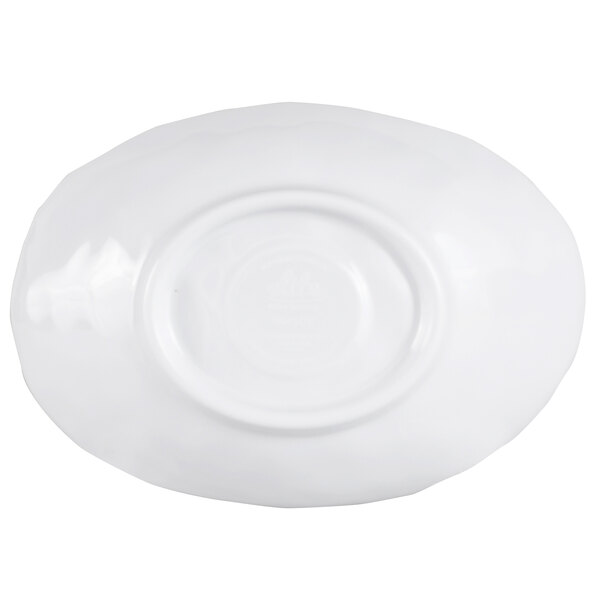 a white plate with a circular design