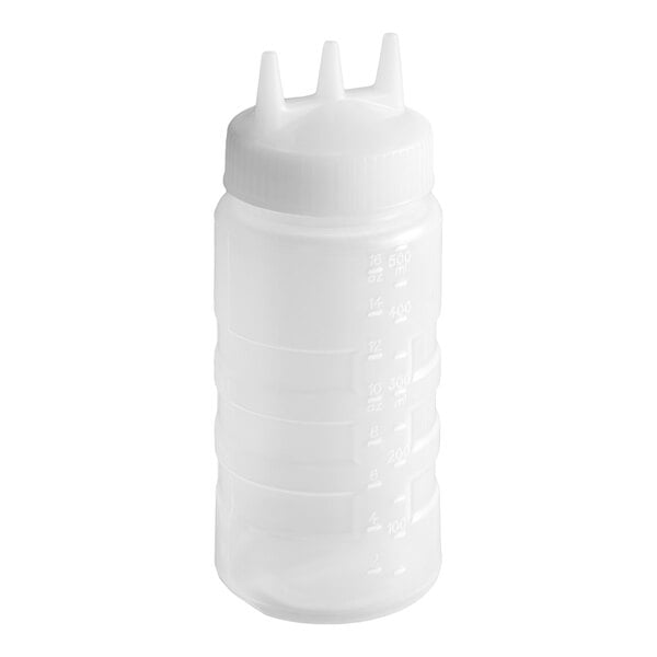 Vollrath 3316-13 Traex® Color-Mate™ 16 oz. Clear Tri Tip™ Wide Mouth Squeeze Bottle