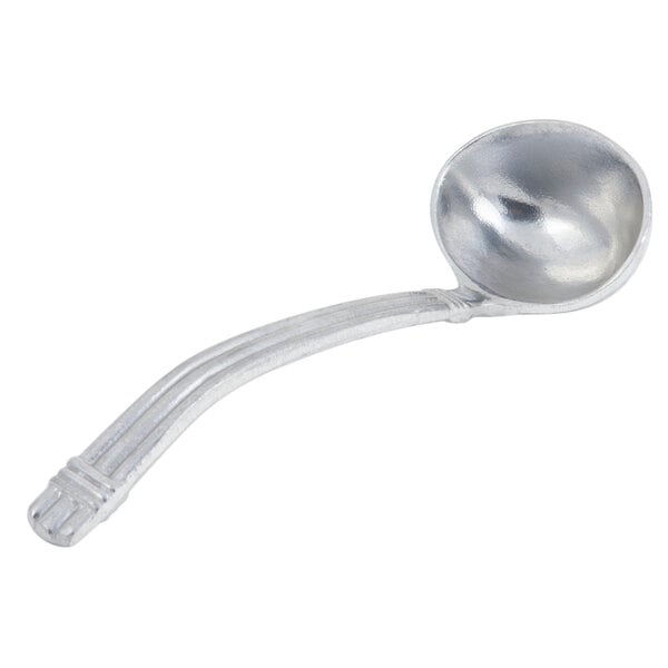 A Bon Chef pewter-glo serving ladle with a long handle.