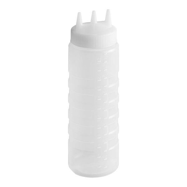 Vollrath 3324-13 Traex® Color-Mate™ 24 oz. Clear Tri Tip™ Wide Mouth Squeeze Bottle