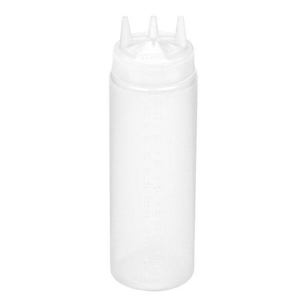 Vollrath Traex® Color-Mate™ 24 oz. Clear Tri Tip™ Wide Mouth Squeeze Bottle
