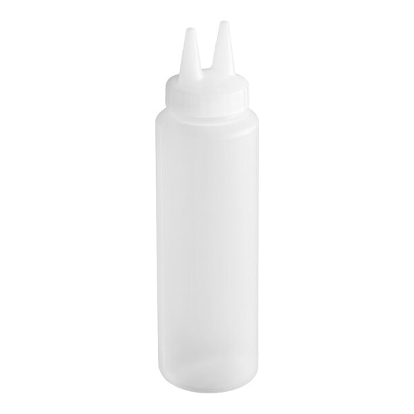 Vollrath 2208-13 Traex® Color-Mate™ 8 oz. Clear Twin Tip™ Standard Squeeze Bottle