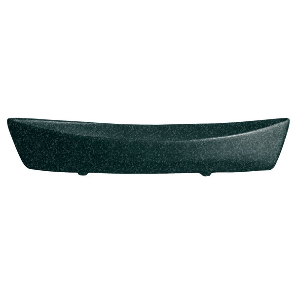 A black rectangular G.E.T. Enterprises Bugambilia deep boat with a textured surface.