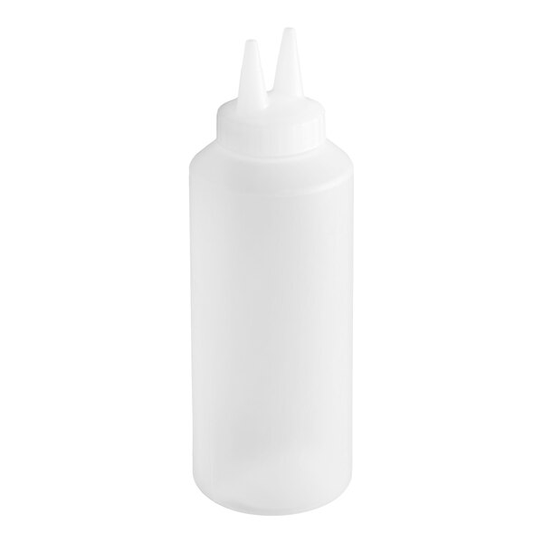 Vollrath 2212-13 Traex® Color-Mate™ 12 oz. Clear Twin Tip™ Standard Squeeze Bottle