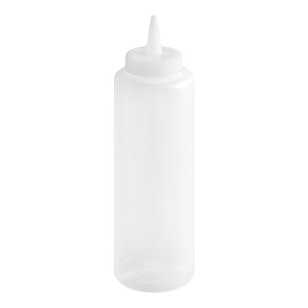 Vollrath 52063 Traex® 12 oz. Clear Single Tip Slim Profile Squeeze Bottle