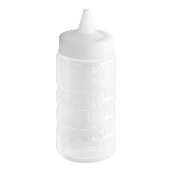 Vollrath 5116-13 Traex® 16 oz. Clear Single Tip Closeable Wide Mouth Squeeze Bottle