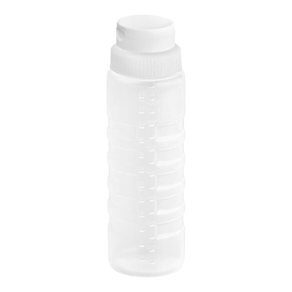 Vollrath 49241-1305 Traex® 24 oz. Clear Wide Mouth Squeeze Bottle with Converter and Flowcut™ Cap