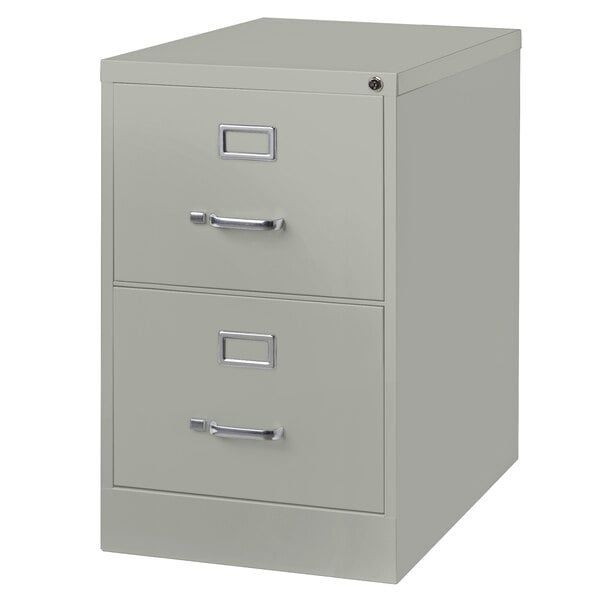 Hirsh Industries 14420 Gray Two Drawer Vertical Legal File Cabinet 18 X 26 1 2 X 28 3 8