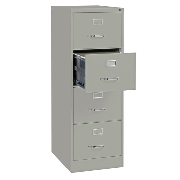 Hirsh Industries 17550 Gray Four-Drawer Vertical Legal File Cabinet