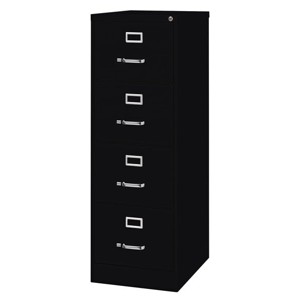 Hirsh Industries 17549 Black Four Drawer Vertical Legal File Cabinet