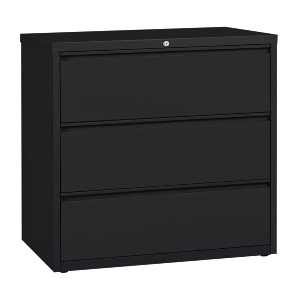 Alera Alelf4241bl Black Three Drawer Metal Lateral File Cabinet 42 X 19 1 4 X 40 7 8