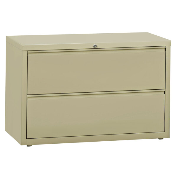 Hirsh Industries 17456 Putty Two Drawer Lateral File Cabinet 42 X 18 5 8 X 28