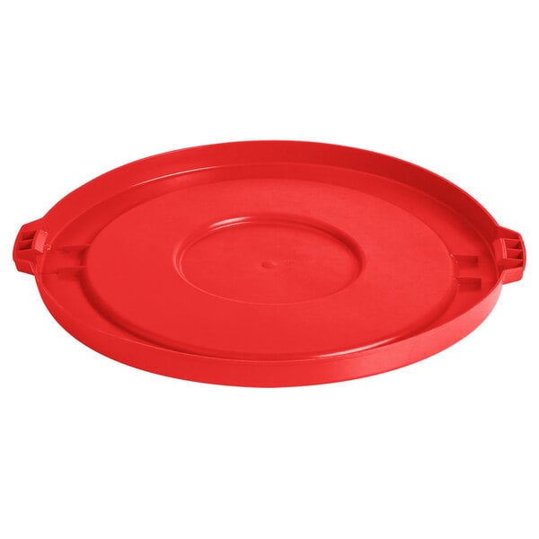 Lavex Janitorial 32 Gallon Red Round Commercial Trash Can Lid