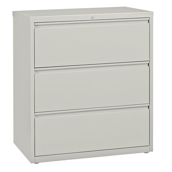 Hirsh Industries 17635 Gray Three Drawer Lateral File Cabinet 36