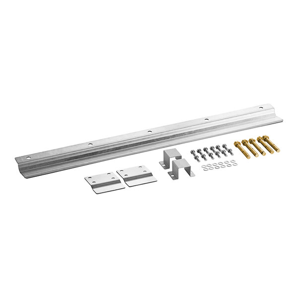 A metal bar with screws and bolts for a Cooking Performance Group Salamander Broiler.