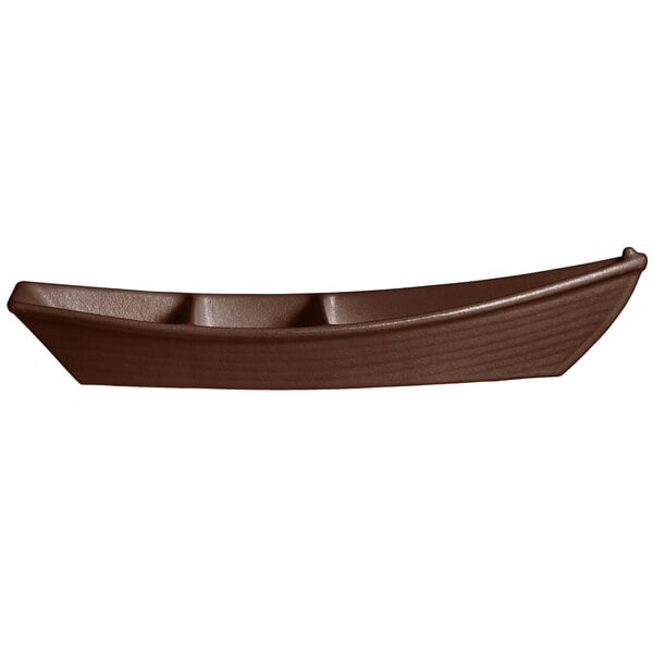a close-up of a brown bowl