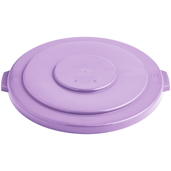 Lavex 55 Gallon Purple Round Commercial Trash Can