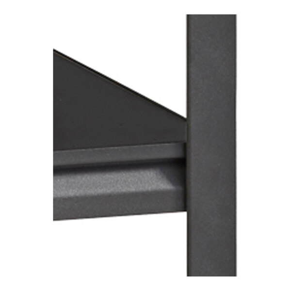 Hirsh 20995 36" x 18" x 60" Gunmetal Gray Heavy-Duty Four-Shelf Boltless Shelving Unit with Black Laminated Decking