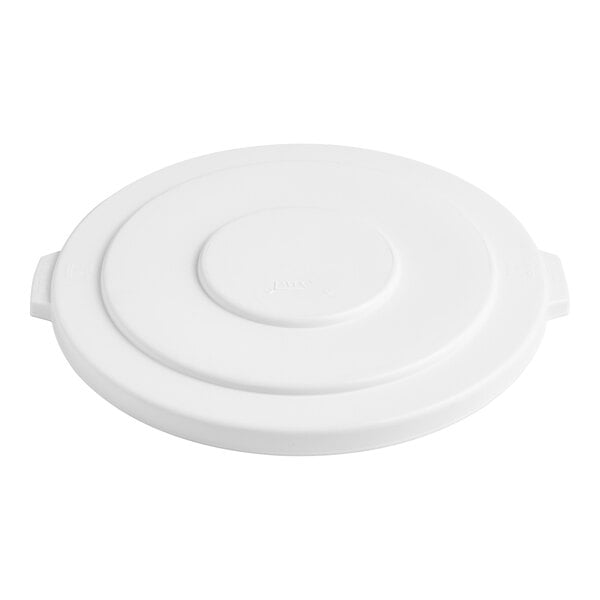 Lavex 55 Gallon White Round Commercial Trash Can Lid