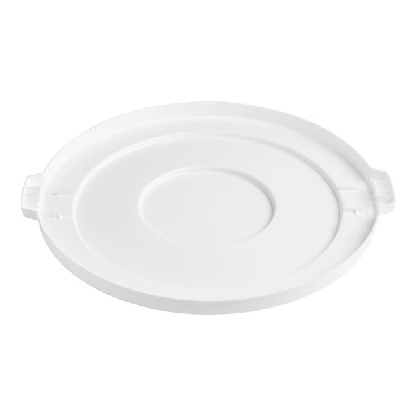 Lavex 55 Gallon White Round Commercial Trash Can Lid