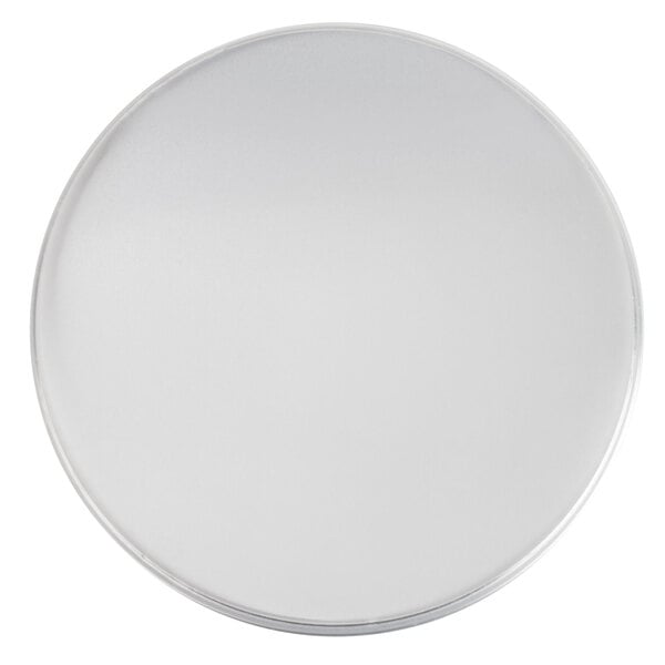 An American Metalcraft aluminum pizza pan with straight sides and a silver finish.