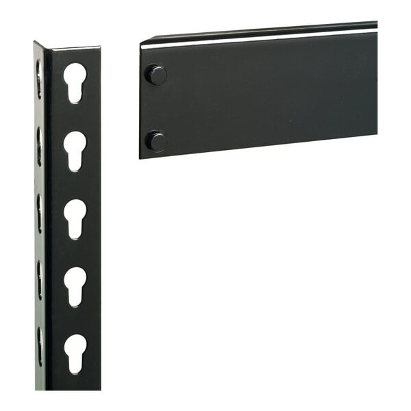 Hirsh 17126 36" x 16" x 60" Black Heavy-Duty Five-Shelf Boltless Shelving Unit with Particleboard Decking