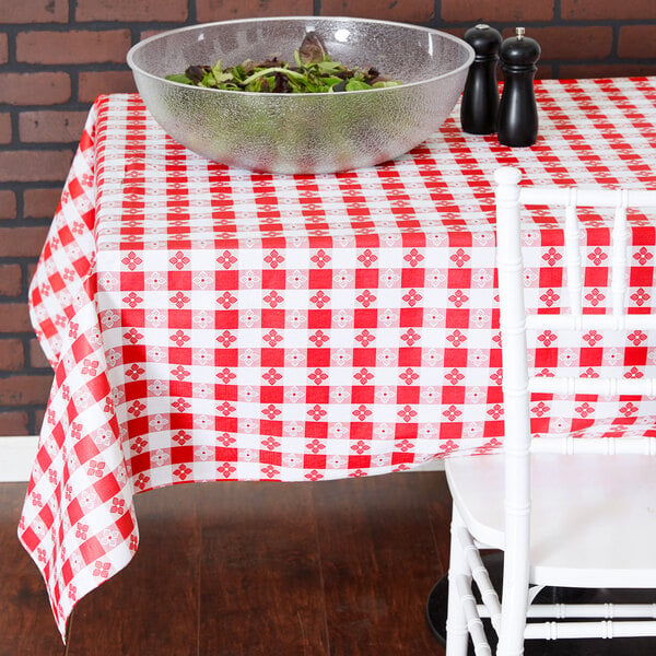 Checkered Side Paper Tablecloth