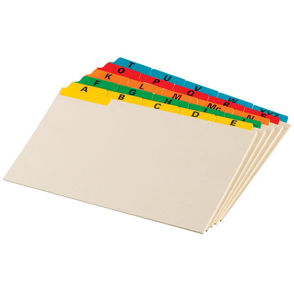 a group of colorful file folders