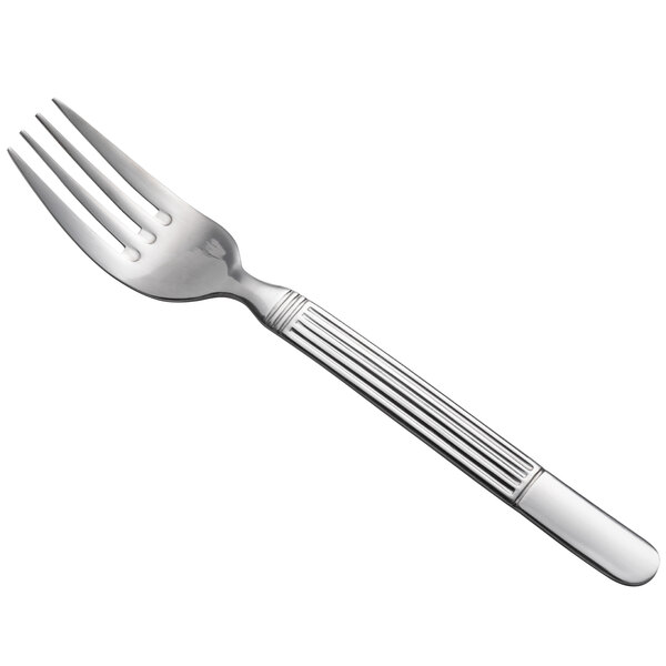 A Oneida Athena stainless steel dinner fork with a silver handle.