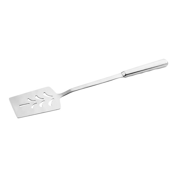 An American Metalcraft stainless steel perforated turner with a hollow handle.